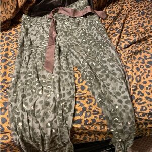 size medium aerie cheetah pj pants
